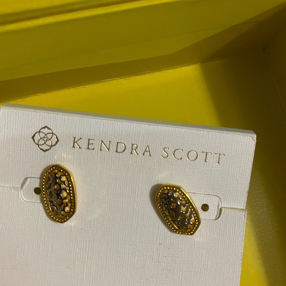 Kendra Scott Ellie Gold/Silver Stud Earrings
